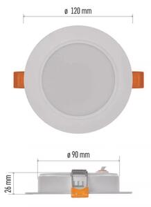 Corp de iluminat LED încastrat LED/9W/230V d. 12 cm alb