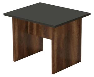 Masuta cafea, nuc/gri, PAL melaminat, 60x50x46 cm