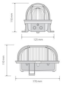 Plafonieră de exterior OVAL 1xE27/60W/230V IP44 maro