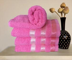 Set 4 prosoape Ingie 50x85cm - Fucsia
