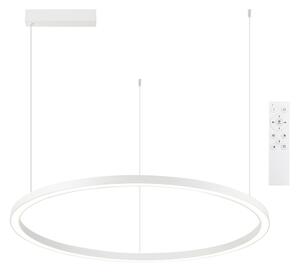 Brilagi - Lustră LED dimabilă, suspendată pe cablu PORTOFINO LED/60W/230V, diam. 80 cm, albă +telecomandă