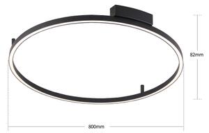 Brilagi - Corp de iluminat LED dimabil PORTOFINO LED/60W/230V diam. 80 cm negru + telecomandă