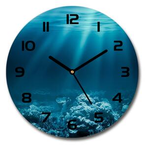 Ceas din sticlă rotund Lumea subacvatica
