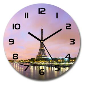 Ceas perete din sticlă rotund Turnul Eiffel din Paris