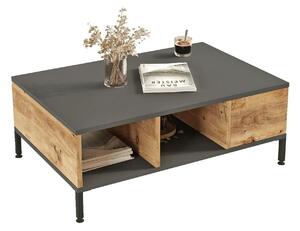 Masuta cafea RL2-AA, gri/stejar, PAL melaminat, 90x60x33 cm