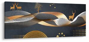 Tablou - Cerb, grafică (120x50 cm)