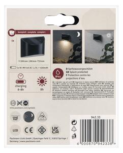 Paulmann 94233 - LED/0,05W IP44 Lampa solară de perete ELLIOT 1,2V