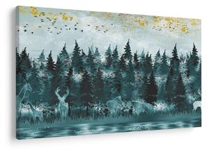 Tablou - Animale din pădure (90x60 cm)