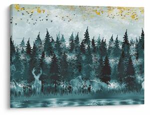 Tablou - Animale din pădure (70x50 cm)