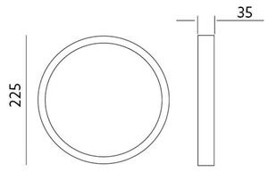 Plafonieră LED SIGARO CIRCLE LED/24W/230V 4000K IP40