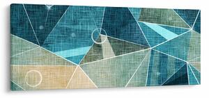 Tablou - Abstract turcoaz (120x50 cm)