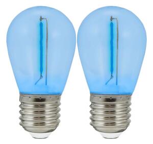 SET 2x LED Bec PARTY E27/0,3W/36V albastru