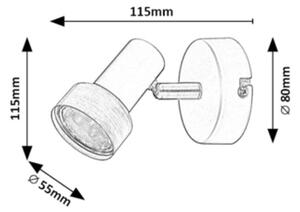 Spot de perete KONRAD 1xGU10/50W/230V Rabalux 73011