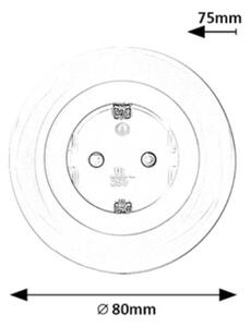 Priză LED RGB cu iluminare Rabalux 76011 ABEL LED/0,54W/230V 3000K