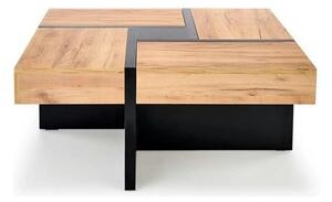 Masuta SEVILLA, negru/stejar craft, PAL, 100x100x47 cm