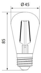 Bec LED Brilagi VINTAGE ST45 E27/1W/230V 3000K