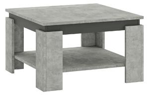 Masuta cafea LEJSY, gri beton/gri grafit, 68x68x41 cm