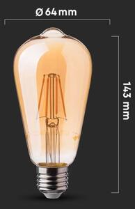 Bec LED FILAMENT ST64 E27/6W/230V 2200K