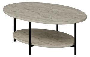 Masuta cafea ELIS, bej cu efect de marmura, PAL melaminat, 90x60x36 cm