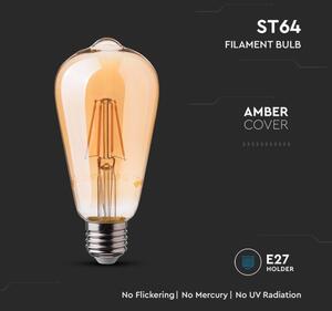 Bec LED FILAMENT ST64 E27/6W/230V 2200K