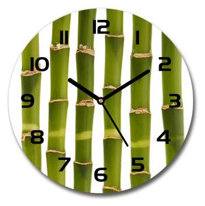 Ceas din sticlă rotund Bambus