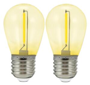 SET 2x LED Bec PARTY E27/0,3W/36V galben