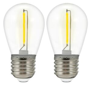 SET 2x LED Bec PARTY E27/0,3W/36V galben