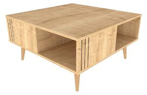 Masuta cafea Ronas, stejar, PAL melaminat, 90x90x46.5 cm