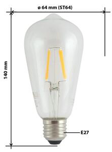 Bec LED FILAMENT VINTAGE ST64 E27/4W/230V 2700K