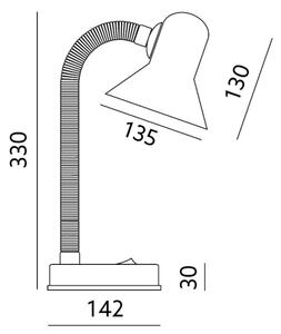 Lampă de masă SMIESZEK 1xE27/40W/230V roșu