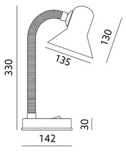 Lampă de masă SMIESZEK 1xE27/40W/230V galben