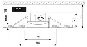Lampă încastrată LED EYE LED/5W/100-250V 3000K