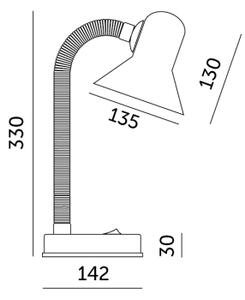 Lampă de masă SMIESZEK 1xE27/40W/230V alb