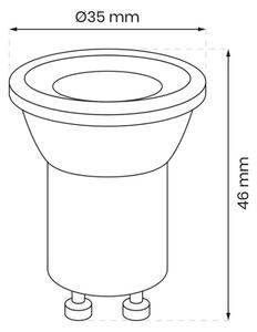 Bec LED GU10-MR11/3W/230V 3000K