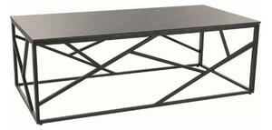 Masuta cafea ESCADA A III, gri/negru, ceramica/metal, 120x60x40 cm