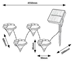 Rabalux 77001 - Lampă solară LED WIGRY 4xLED/0,06W/1,2V IP44