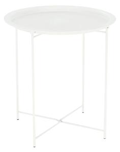 Masuta cu tava detasabila RENDER, alb, metal, 47x47x50 cm