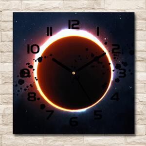 Ceas de sticlă pe perete pătrat Eclipsă