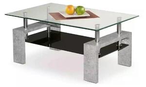 Masuta DIANA INTRO, transparent/gri beton, 100x60x45 cm