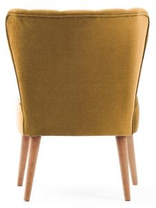 Atelier Del Sofa, Fotoliu fara brate Yakup galben 65/65/80 cm