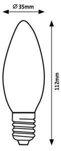 Bec LED FILAMENT C35 E14/2W/230V 4000K Rabalux 79012