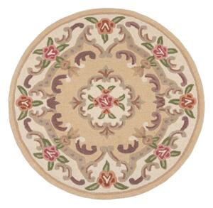 Covor din lână Flair Rugs Aubusson, ⌀ 120 cm, bej