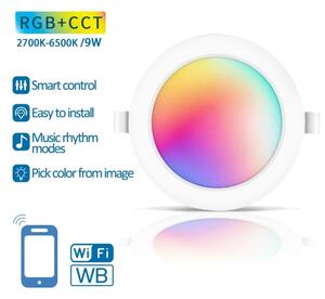 Aigostar - LED RGBW Corp de iluminat încastrat dimabil LED/9W/230V 2700-6500K Wi-Fi