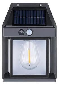 Aplică solară LED de perete pentru exterior, cu senzor, LED/1W/3,7V 1200 mAh IP65