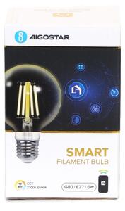 Bec LED dimabil FILAMENT G80 E27/6W/230V 2700-6500K Wi-Fi Aigostar