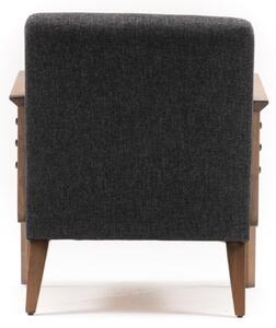 Atelier Del Sofa, Fotoliu Yunus gri inchis 69/83/80 cm