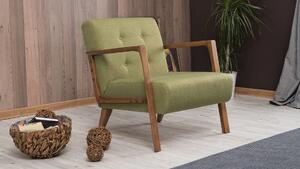 Atelier Del Sofa, Fotoliu Yunus verde 69/83/80 cm