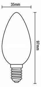 Bec LED FILAMENT C35 E14/4W/230V 3000K