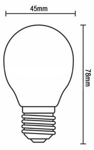 Bec LED FILAMENT G45 E14/4W/230V 3000K