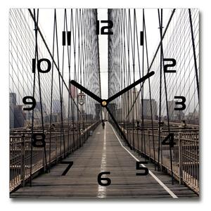Ceas perete din sticlă pătrat Podul Brooklyn